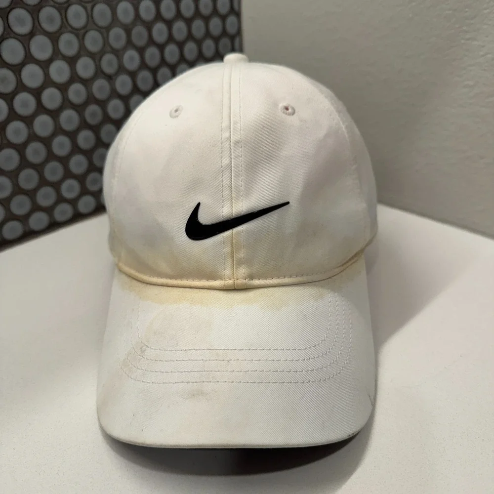 Nike Hat Cap Strap Back Adult One‎ Size White Heritage86 Golf Outdoor Polyester